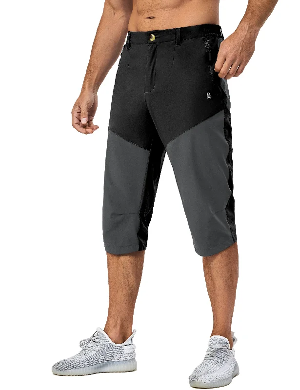 Men's Hiking Pants 3/4 Pants Capri Shorts for Travel Casual