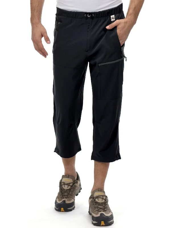 Men's Hiking Pants Quick Dry 3/4 Pants Capri Shorts for Travel Casual