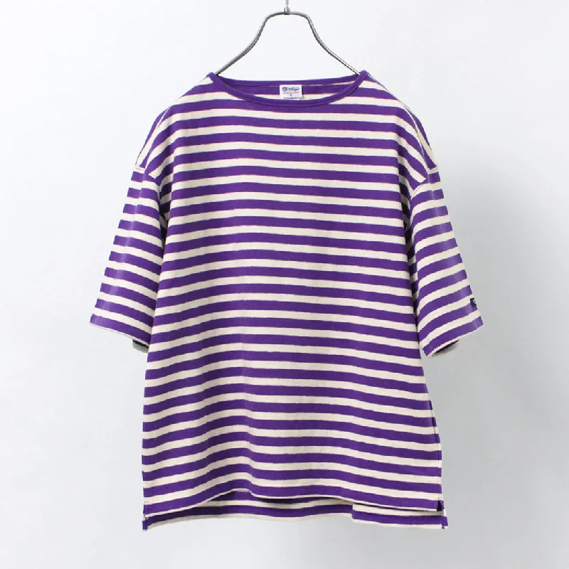 [50%OFF] TIEASY / HDCS Big stripe boat-neck T-shirt