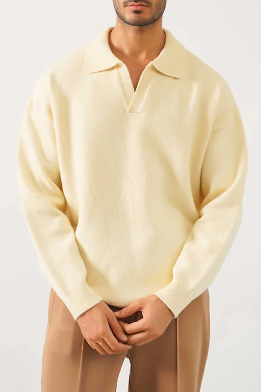 RELAXED POLO SWEATER