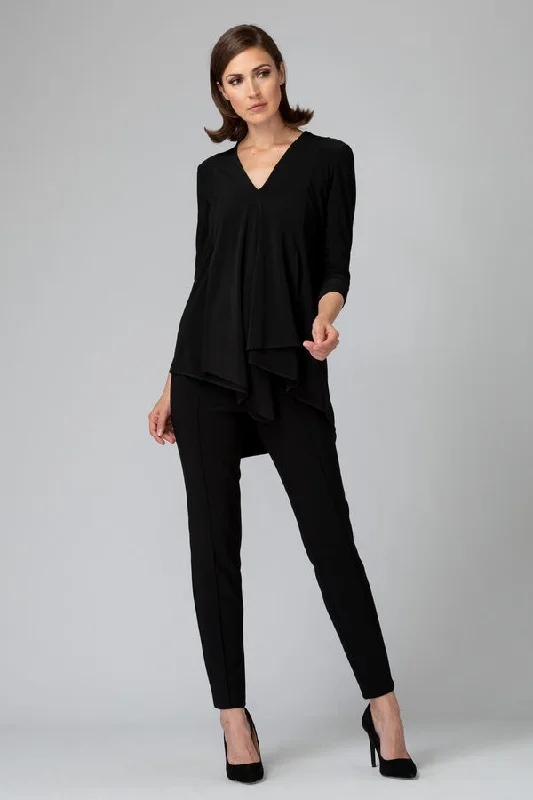 Essential Joseph Ribkoff Black Zipped Detailed Trousers