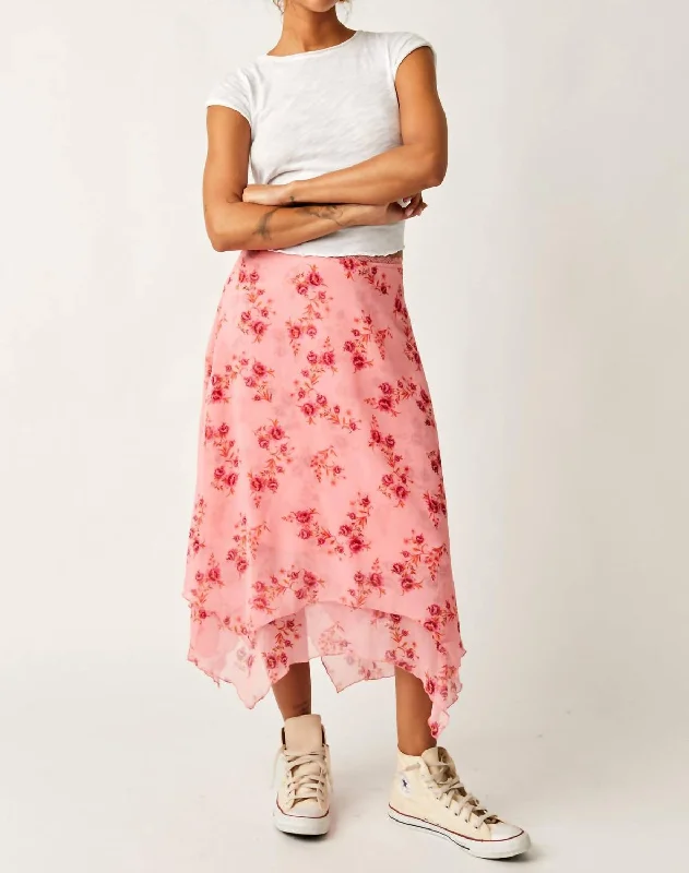 Garden Party Skirt In Pink