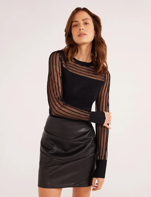 Leena Vegan Leather Mini Skirt