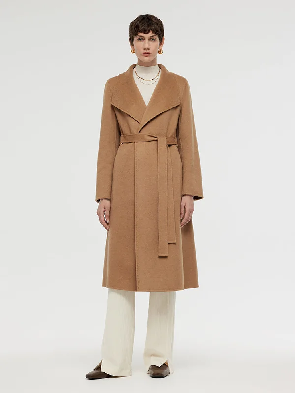 Cashmere Lapel Women Overcoat