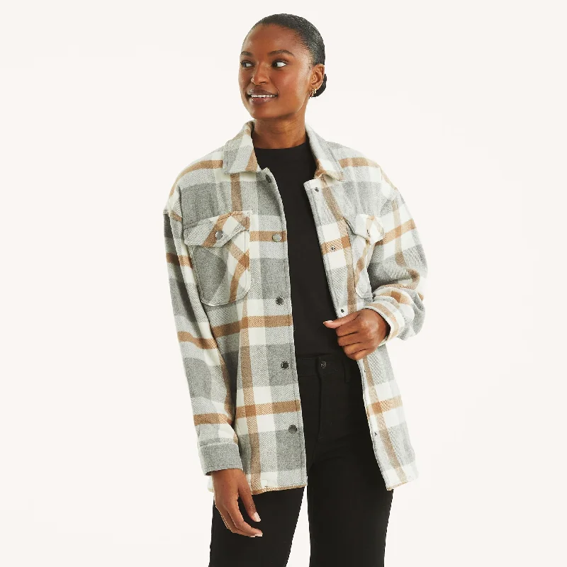 Nautica Womens Plaid Shacket