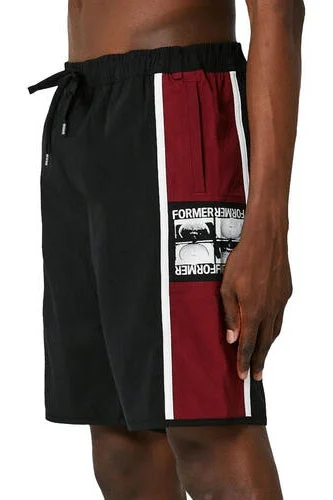 FORMER Manners 18' swim trunk - Burgundy/Black