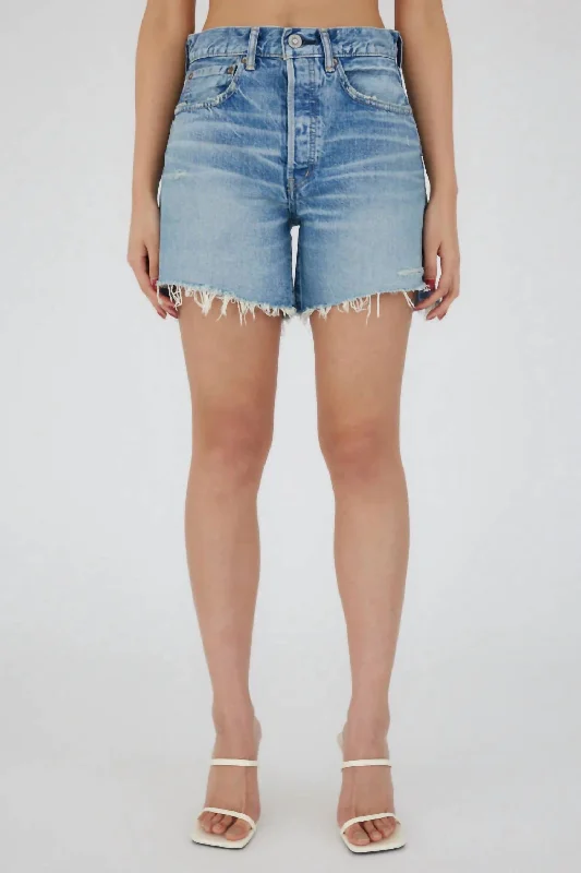 High Waist Graterford Shorts In Blue