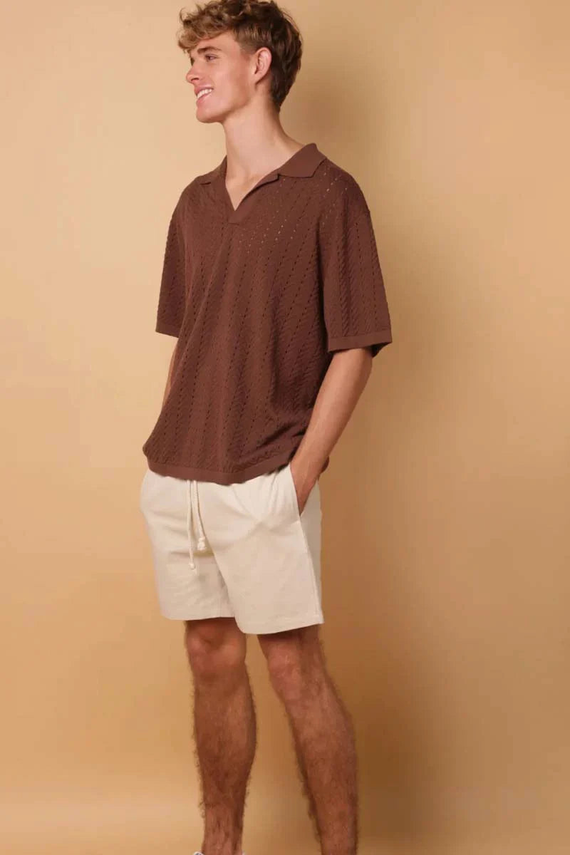 Kore studios thomas twill short- sand