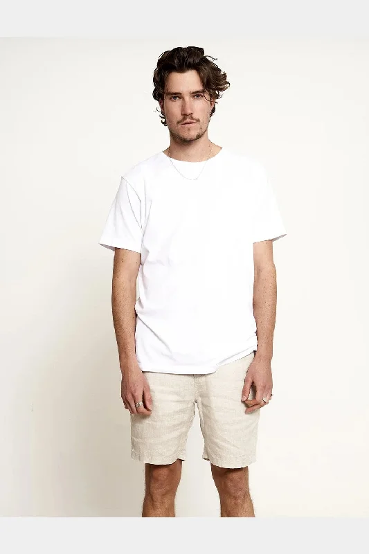 Mr simple tanner 2.0 linen shorts natural