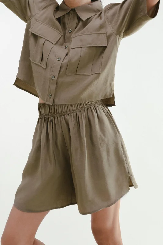 Playful Short In Olive