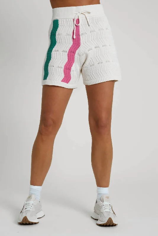 Weava Knitted Shorts In White