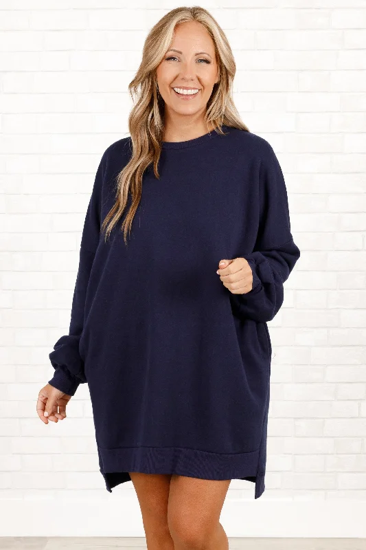 Always In Style Tunic, Navy