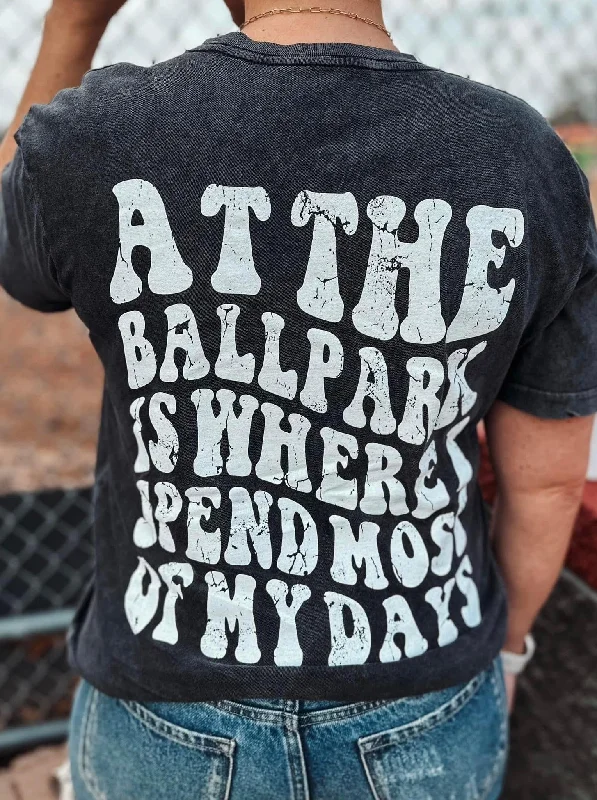 Ballpark Days Vintage Washed Graphic Tee