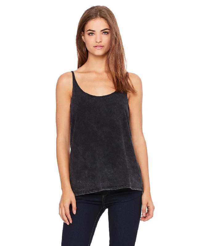 Bella+Canvas Ladies Slouchy Tank | Blk Mineral Wash