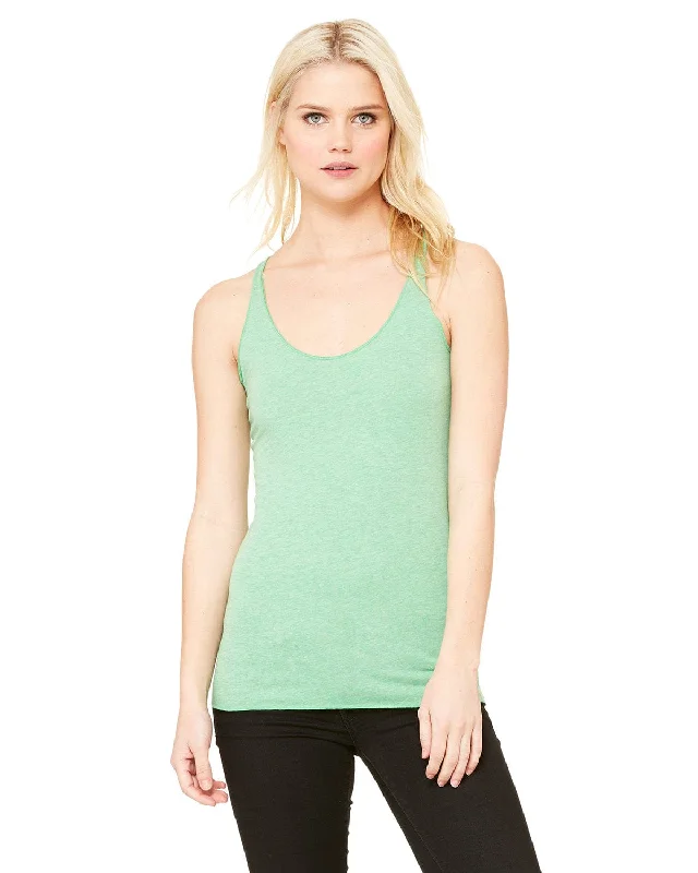 Bella+Canvas Ladies Triblend Racerback Tank | Green Triblend