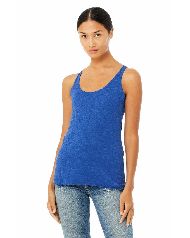 Bella+Canvas Ladies Triblend Racerback Tank | True Royal Tblnd