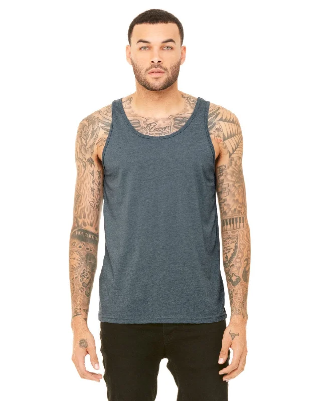 Bella+Canvas Unisex Heather CVC Tank | Heather Slate