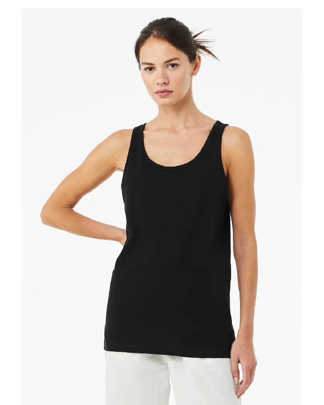 Bella+Canvas Unisex Heather CVC Tank | Solid Blk Blend