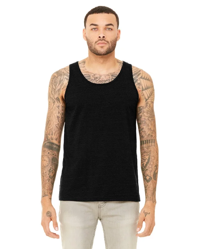 Bella+Canvas Unisex Jersey Tank | Black Heather