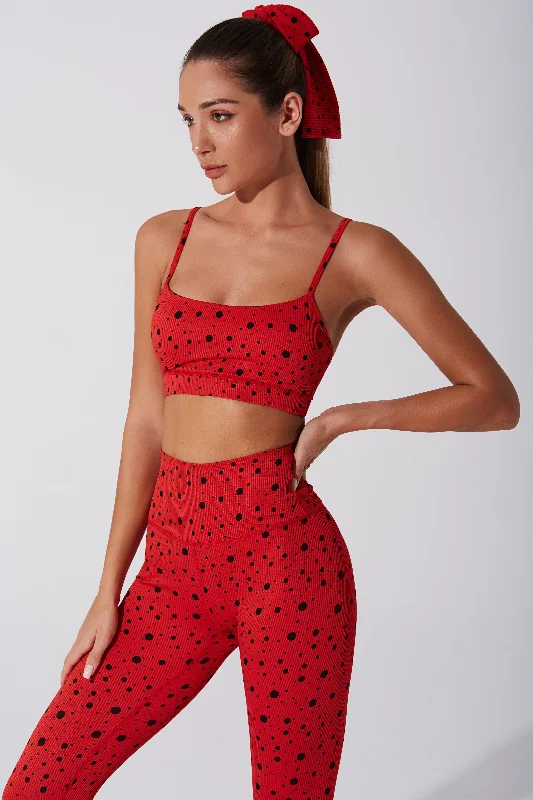 Hafwen Polka Dots Bra - Savvy Red