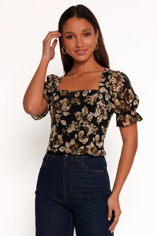 Lucie Top - Midnight Taupe