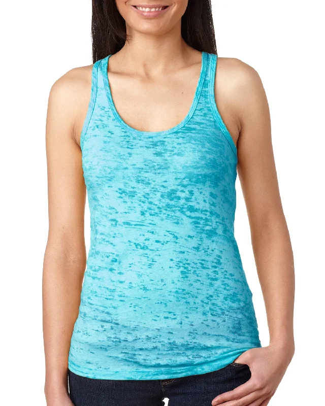 Next Level Ladies Burnout Racerback Tank | Tahiti Blue