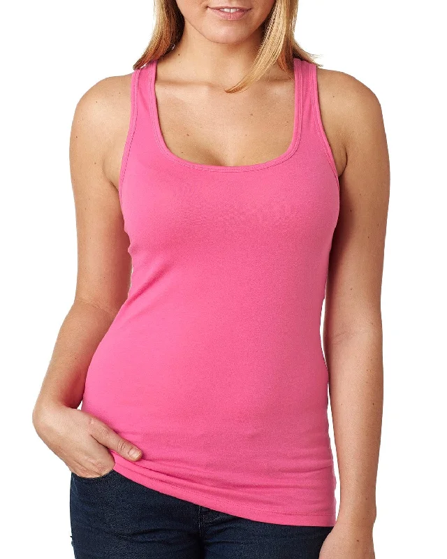 Next Level Ladies Jersey Racerback Tank | Hot Pink