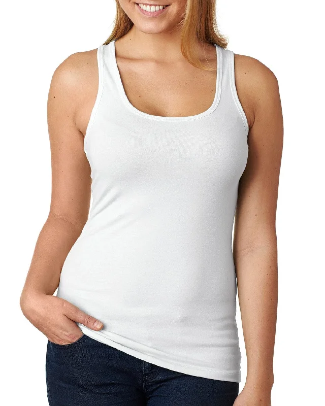 Next Level Ladies Jersey Racerback Tank | White