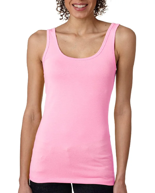 Next Level Ladies Jersey Tank Top | Neon Hthr Pink