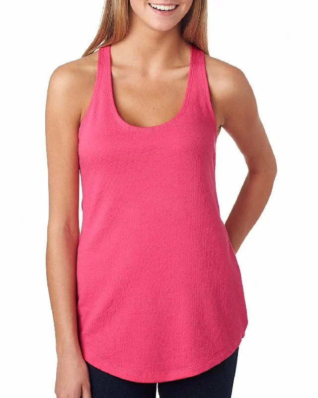 Next Level Ladies Terry Racerback Tank | Hot Pink