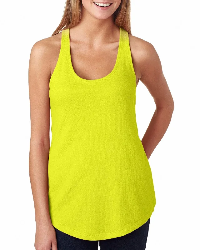 Next Level Ladies Terry Racerback Tank | Neon Yellow