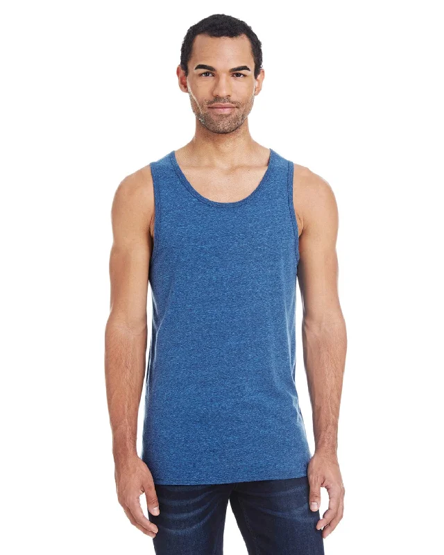 Threadfast Apparel Unisex Triblend Tank | Royal Blk Trblnd