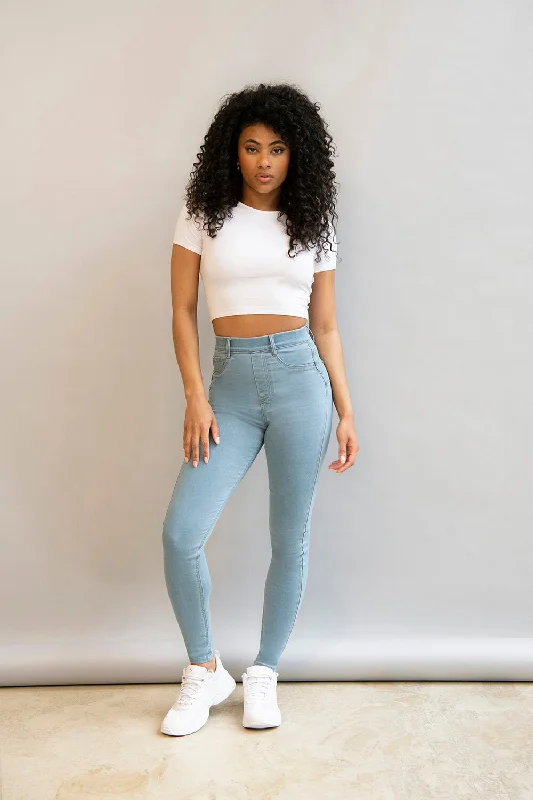 Ultimate Ankle Grazer Jeggings - Light Blue