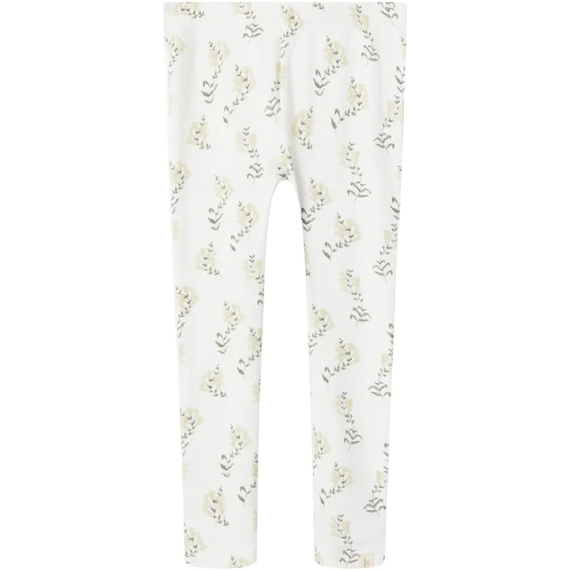 Lil'Atelier Coconut Milk Yellow Flower Gavo Slim Legging