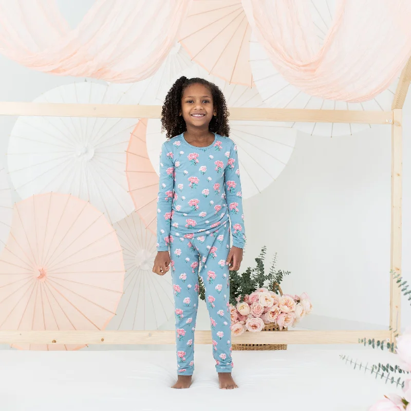 Long Sleeve Pajamas in Peony