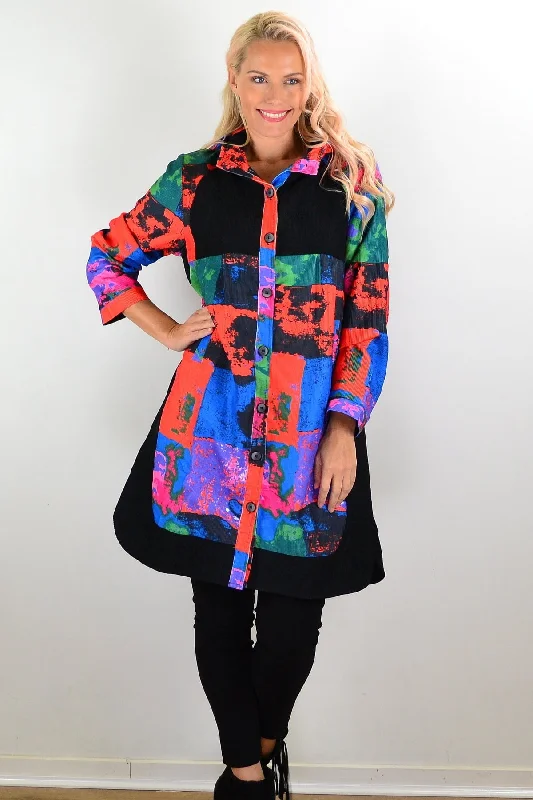 Multicolour Long Corduroy Jacket