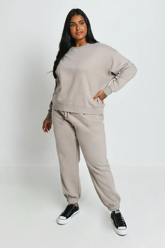 Curve Everyday Comfy Joggers - Oatmeal Beige