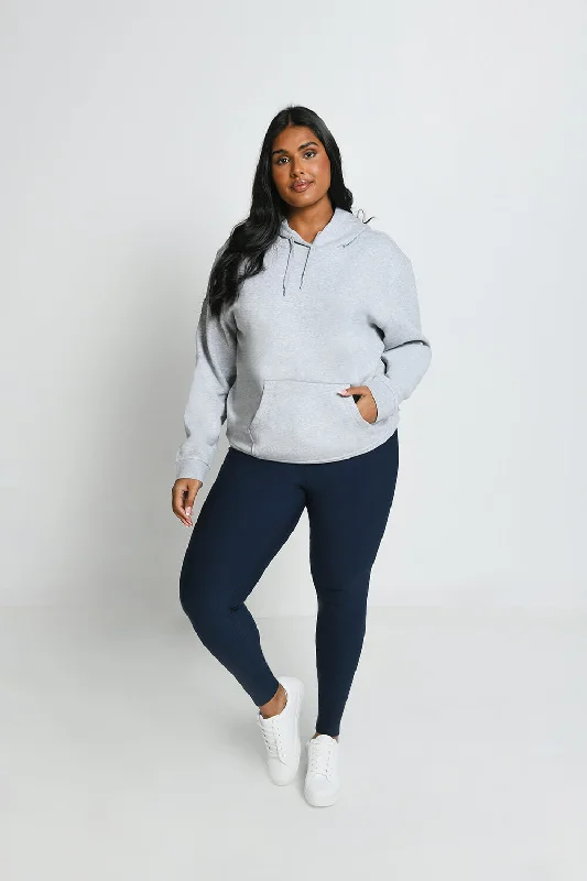 Curve Everyday Pullover Hoodie - Light Grey Marl