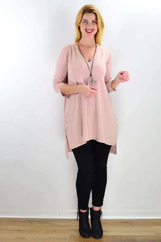 Soft Pink Snuggle Up Tunic Top